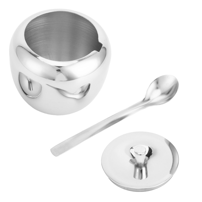 Stainless Steel Sugar Jar Seasoning Jar Spice Container with Lid