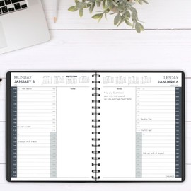 AT-A-GLANCE 2026 Appointment Book Planner, Daily, 7" x 8-3/4", Medium, 24-Hour, Black (708240526)