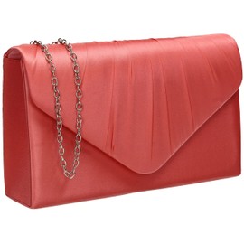 SwankySwans Women's Chantel Clutch Bag, Coral, One Size