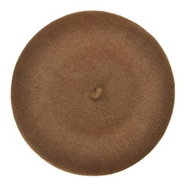 ZLYC Wool Beret Hat Classic Solid Color French for Women (Brown),One Size