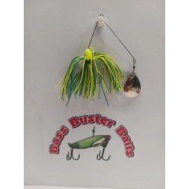 Cotton Cordell Vintage Cotton Cordell Buck Spinner Bait Single Blade 1/4oz Green Chartreuse New