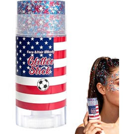 Purpurina Corporal Maquillaje holográfico patriótico Purpurina De Pintura Corporal Para Disfraces Del 4 De Julio Para Concierto Festival Musical Discoteca Carnaval
