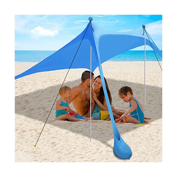 Beach Canopy Tent Sun Shade with UPF 50+ UV Protection,