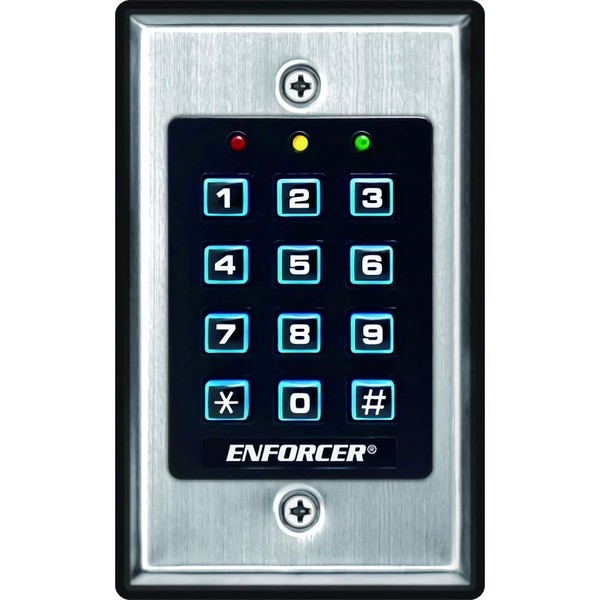 Seco-Larm SK-1011-SDQ ENFORCER Access Control Keypad, Up to 1,000 possible user codes (4-8 digits), Output can be programmed to activate for up to 99,999 seconds (nearly 28 hours)