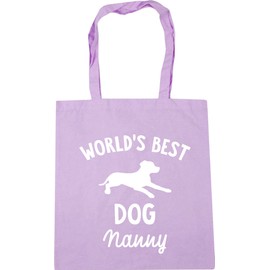 Hippowarehouse World's Best Dog Nanny Tote Shopping Gym Beach Bag 42cm x38cm, 10 litres