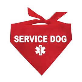 Service Dog Dog Bandana (Red, XS 307)