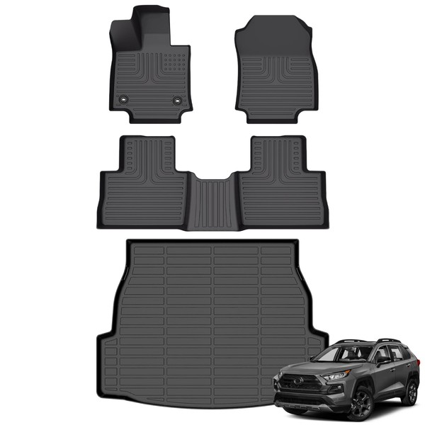 Hutisya-Floor Mats & Cargo Liner Set Fit for Toyota RAV4