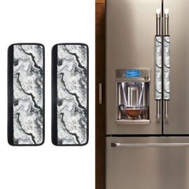 NeuKim Marble Texture Refrigerator Door Handle Covers Kitchen Appliances Gloves for Microwave Dishwasher Fridge Door Cloth Protector Covers