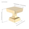 FURNIWARE Pack of 10 Furniture Knobs, Cupboard Knobs, Brushed Brass