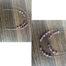 MIBICIRI 1 Pack Temporary Tooth Decoration with Metal Wires,Metal Bracket and Orthodontic Ligature Ties,Practice Props for Dental Students,Orthodontist Explain Props (Pink)