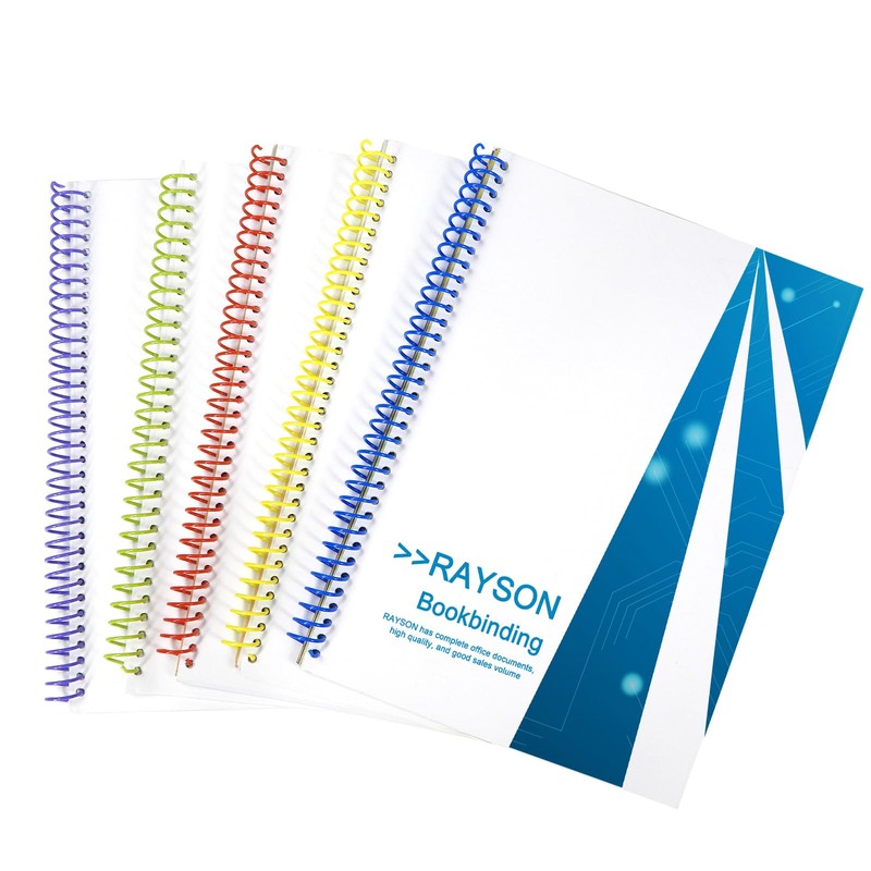 RAYSON Plastic Spiral Binding Coils, 50 Sheets, 3:1 Pitch, 9.5mm,