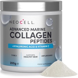 NeoCell Marine Collagen Powder 5000mg | Hydrolysed Collagen Peptides (Type I) with Vitamin C & Hyaluronic Acid | Supplement for Women & Men | Unflavoured | 200g
