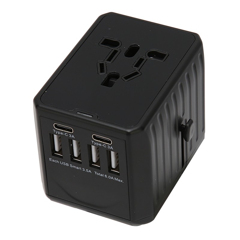 8A Universal Travel Adapter 2 USB C 4 USB A