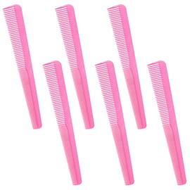 6 Pieces Tapered Comb, Pink Barber Comb for Hair Stylist Fiber Salon Hairdressing Fine Wide Tooth Heat Resistant Combs for Men Women
