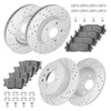 Fraxle Front and Rear Drilled & Slotted Disc Brake Rotors
