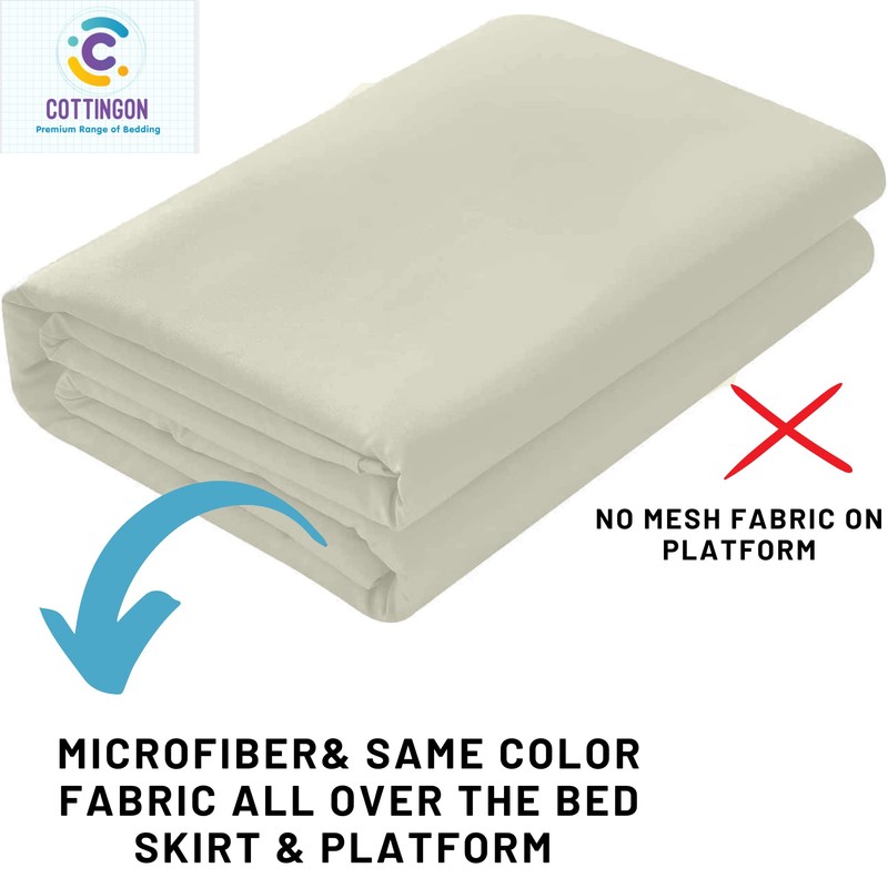 Ruffled Bed Skirt with Split Corners-Dust Ruffle - 14" Drop