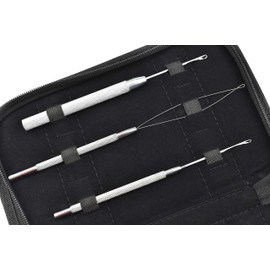 Professional Hair Extensions Micro Ring Remover Plier Tool with Crochet, Loop & Pulling Needle Kit