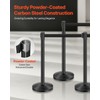 VEVOR Stanchion Post, 6 Pcs Stanchions with Retractable Belts, Carbon