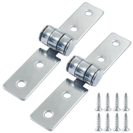 Kyuionty 2Pcs 3 inch Folding Butt Hinges, Stainless Steel Door Window Hinges (4 Holes)