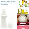 4 Pcs White 75ml Empty Refillable Roller Bottle Plastic Roll