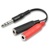 kenable 6.35mm Stereo Jack Plug to Twin 6.35mm Mono Sockets