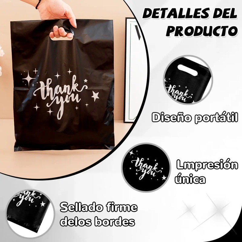 300 Gracias Bolsa De Plastico Envio Regalo Boutique Embalaje