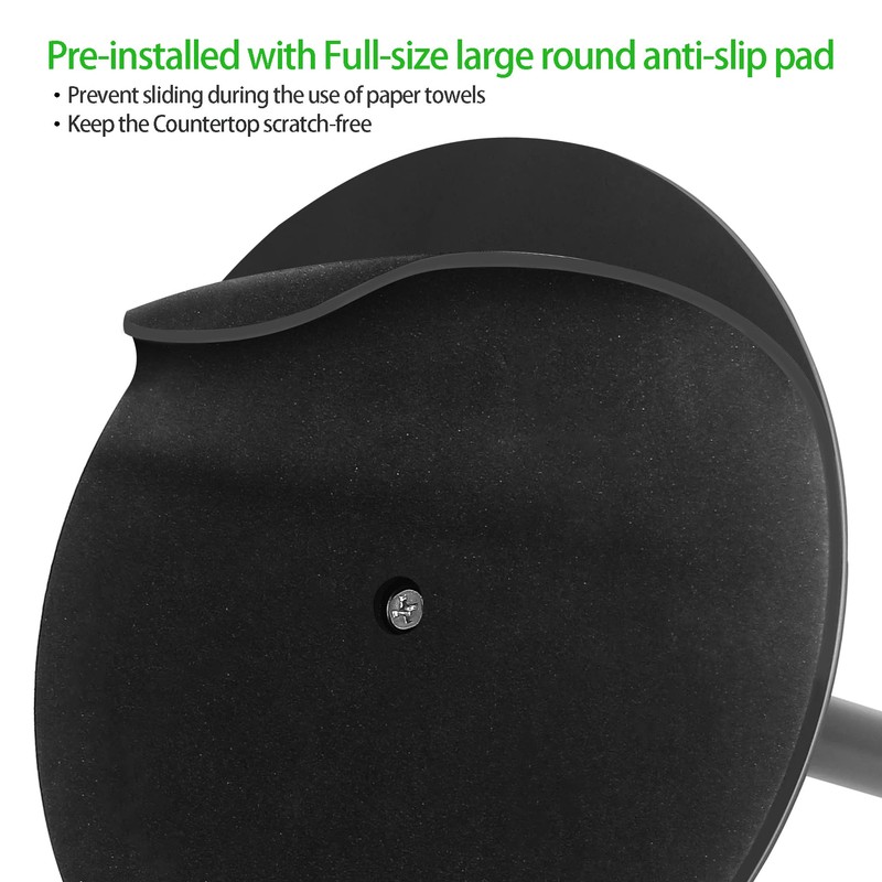 Kitchen Roll Holder Countertop, OBODING, Black Kitchen Paper Towel Holder