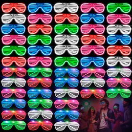 80 Pack LED Light Up Glasses Toys,Bulk Glasses,5 Colors Neon Glowing Glasses Party Favors,Glow in The Dark Glasses for Teen Adult,Mardi Gras Carnival Party,Carnival Birthday Wedding Party Supplies
