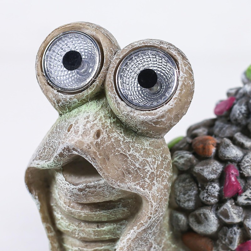 RKGOMDMU Snail with Light Up Eyes for Outdoors - Solar