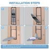 KINGBOARD Over Door Ironing Board, Hanging Ironing Board with Iron