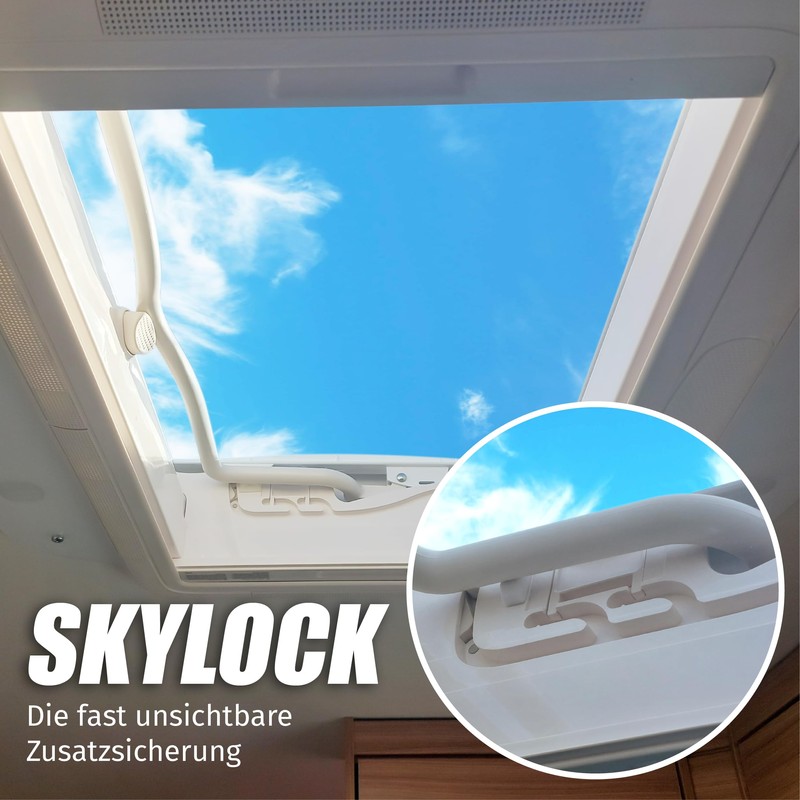MaJoCompTec® CAMPERPART Additional Security for Dometic Roof Windows, Motorhome Roof