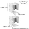 4Pcs White Blind Brackets, 1 Inch Low Profile Box Mounting