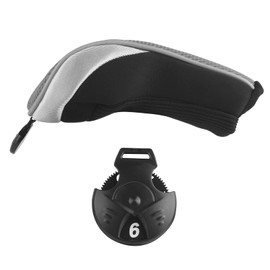 Andux 3 Pack Golf Hybrid Club Head Covers Dial No. Tag (All The Same Size) Black/Grey