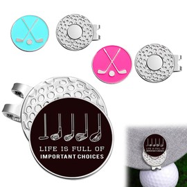 EujRcf 3sets Golf Ball Markers Magnetic Hat Clips Set,Magnetic Golf Ball Marker Hat Clip, Magnetic Golf Funny Accessories Ballmarker Fit Golf Divot Tools Hat, Ideal Golf Gifts for Men & Women