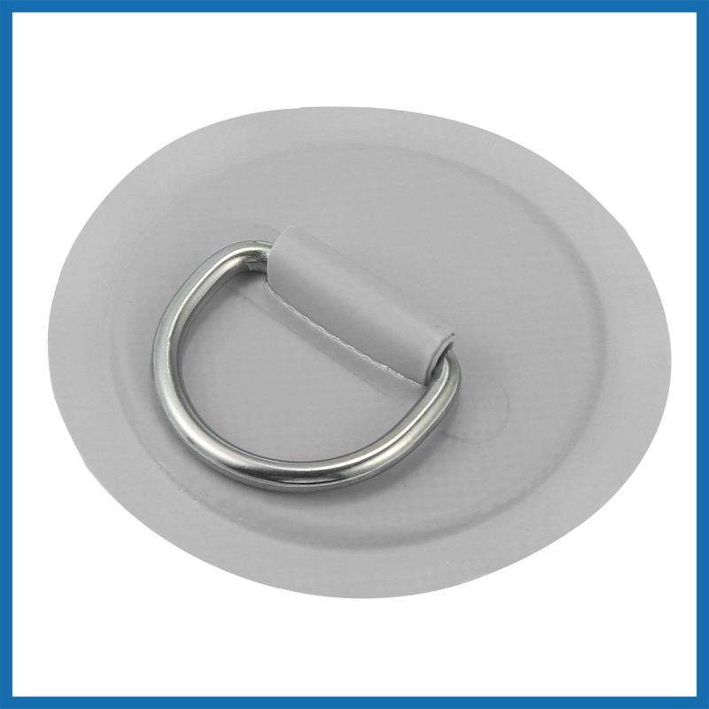 A ABSOPRO 4pcs 11cm Gray D Ring Patch Pad PVC