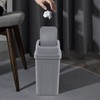 Callyne Plastic Swing Top Lid Trash Can, Small Waste Bin
