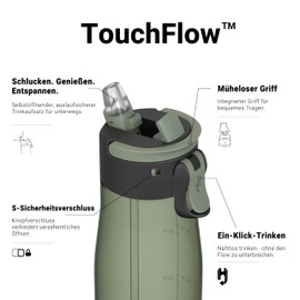 Sparrow TouchFlow Tritan Water Bottle, BPA-Free, Leak-Proof Sports Bottle, Drinking Bottles with Straw for Sports, Outdoors, Lightweight, Sustainable