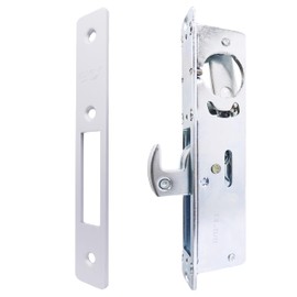 elox Storefront Narrow Stile Mortise Door Lock Hookbolt, 31/32" Backset, w/Aluminum Finish faceplate