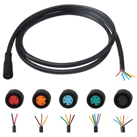 EDENCOMERS Ebike Extension Cable 2pin/3pin/4pin/5pin/6Pin Male/Female Line with Waterproof Plug Single Connector for DIY Electric Bicycle Display Ebrake Throttle Light Ebike Parts