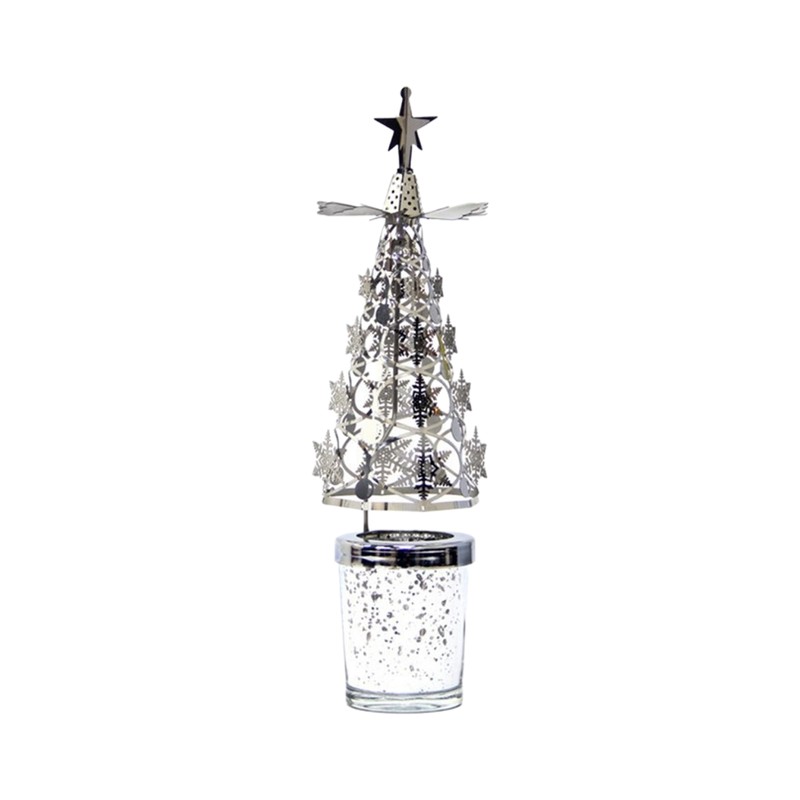 Christmas Aromatherapy Candle Hot Tree Revolving Candle Holder Walking Light