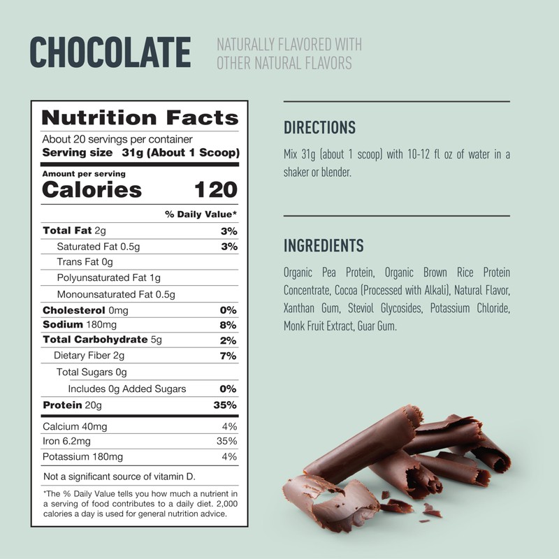 Isopure Plant-Based Protein Powder, Lactose Free, Gluten Free, With Iron,