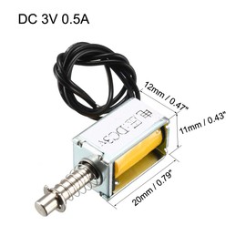 sourcing map DC 3V Pull Type Solenoid Electromagnet Open Frame 3mm/15g 0mm/80g 3mm