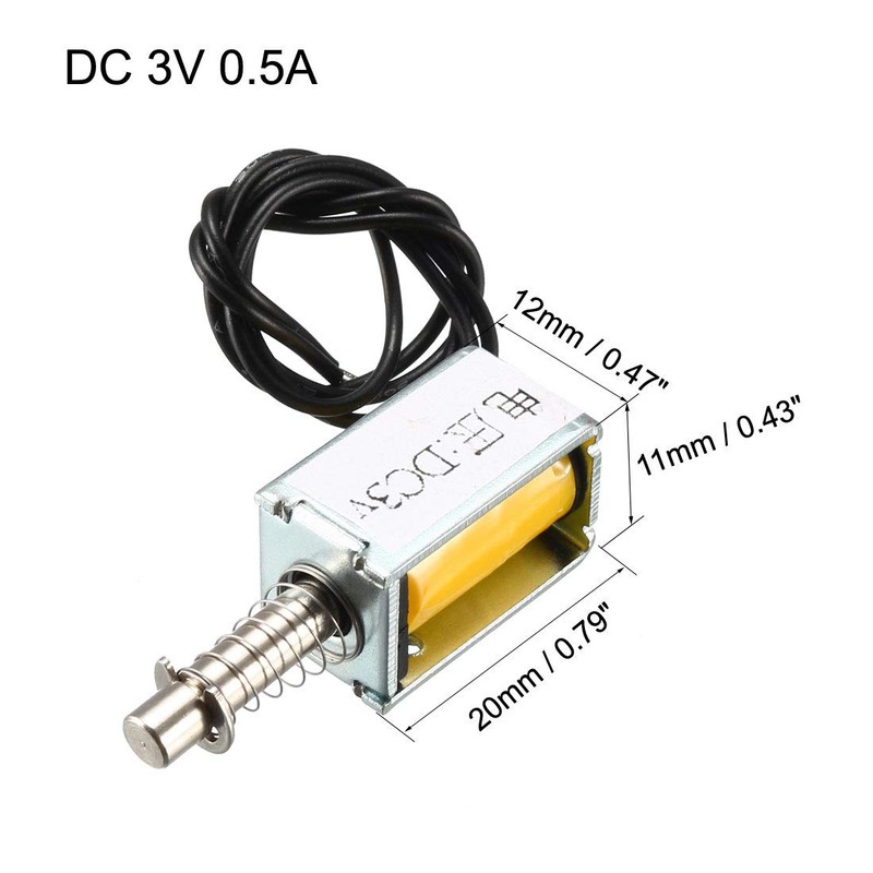 sourcing map DC 3V Pull Type Solenoid Electromagnet Open Frame