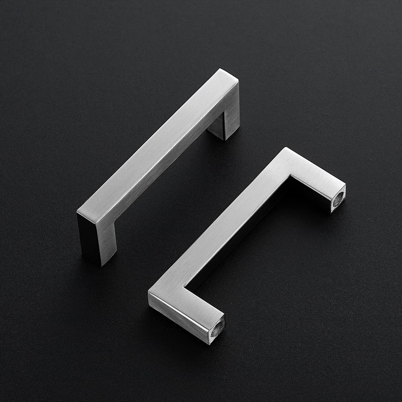 Ravinte 12 Pack 3-1/2 Inch Kitchen Square Cabinet Handles Satin