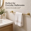 Brushed Gold Bathroom Towel Bar for Wall-Mounted Towel Storage –