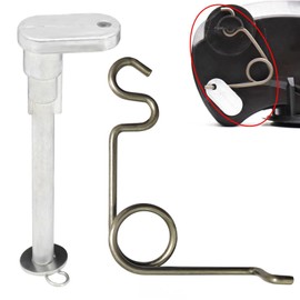 Fuel Door Hinge Pin with Gas Door Spring, for 2015-2024 F150 Loose Gas Cap Permanent Repair Fix (15-24 Spring+Hinge)