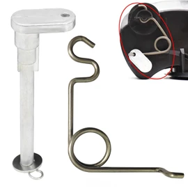 Fuel Door Hinge Pin with Gas Door Spring, for 2015-2024 F150 Loose Gas Cap Permanent Repair Fix (15-24 Spring+Hinge)