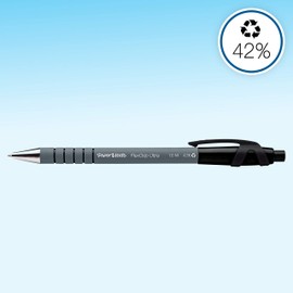 PaperMate Medium Point (1.0 mm) Flexgrip Ultra Retractable Ballpoint Pen, Black, Box of 30+6