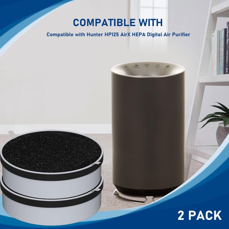 HP125 True HEPA Filter Replacement Set Compatible with Hunter HP125