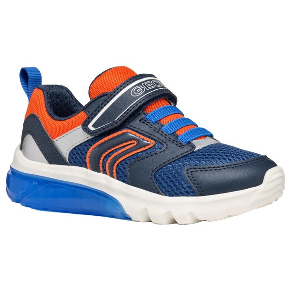 Geox Boys' J Ciberdron Boy C Trainers, Navy Orange